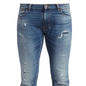 Men's ripped paint comfortable designer jeans